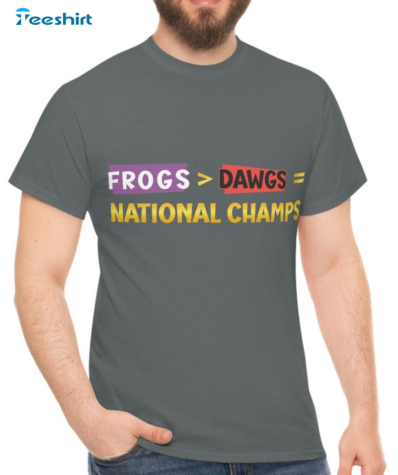 Dawgs Vs Frogs Shirt, Football Trending Long Sleeve Sweatshirt