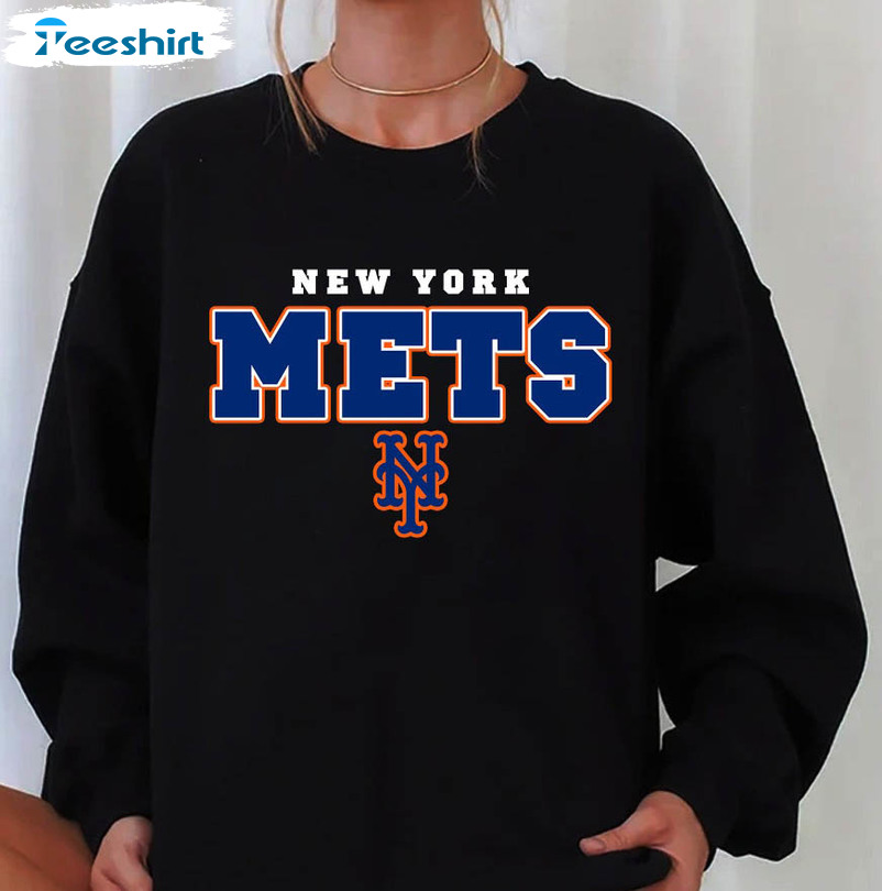 Vintage New York Mets Logo Shirt, Mlb Baseball Champions Unisex Hoodie Long  Sleeve