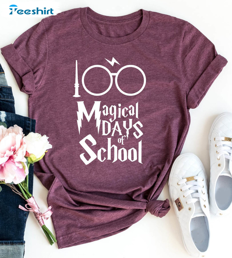 Magic 100 Days Of School Shirt , 100 Days Of School Tee Tops Unisex Hoodie