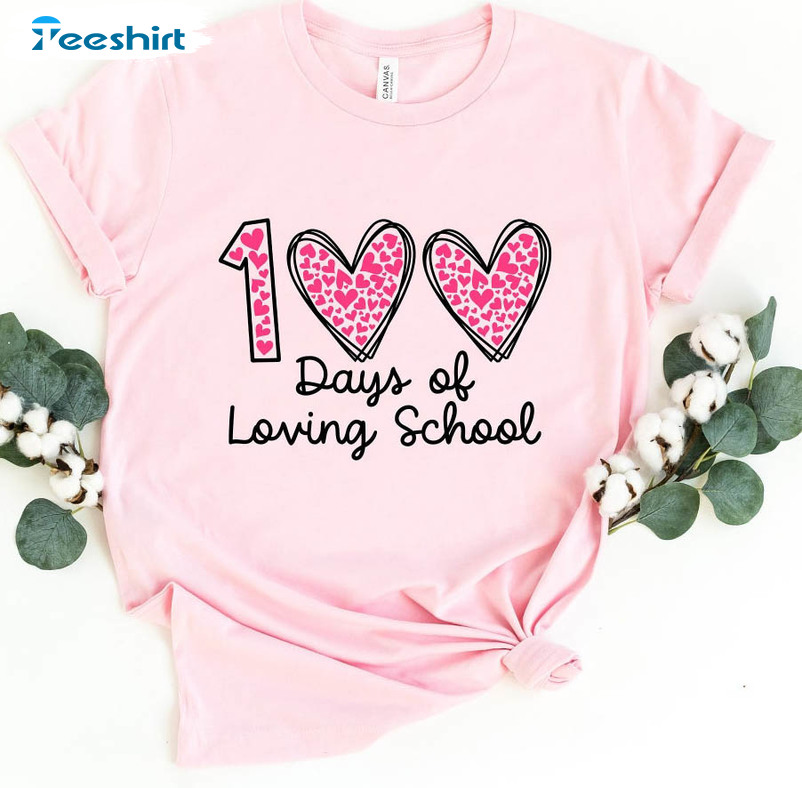 00 Days Of Loving School Funny Shirt, Trending Long Sleeve Unisex T-shirt