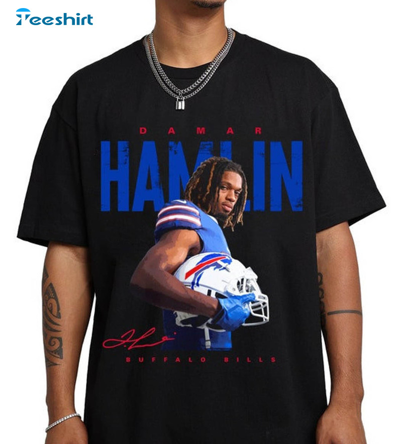 Vintage Damar Hamlin 3 Shirt, Trending Buffalo Bills Unisex T-shirt Long Sleeve