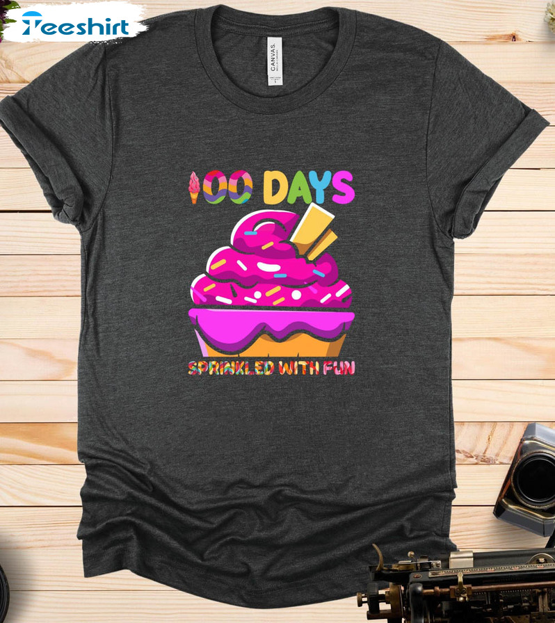 100 Days Sprinkled With Fun Sweatshirt, Kindergarten Unisex Hoodie Long Sleeve