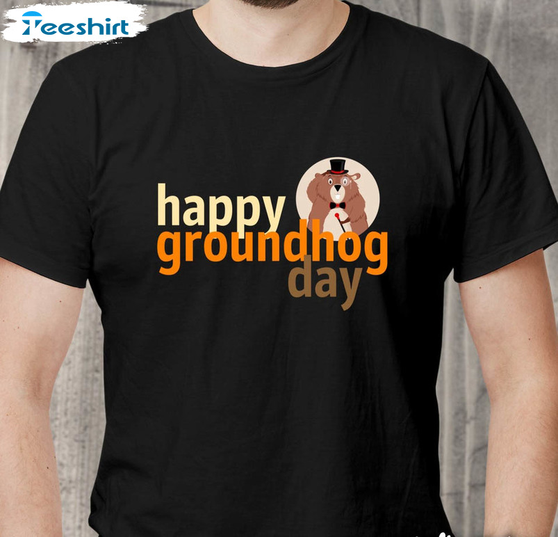 Happy Groundhog Day Shirt, Family Matching Unisex Hoodie Long Sleeve