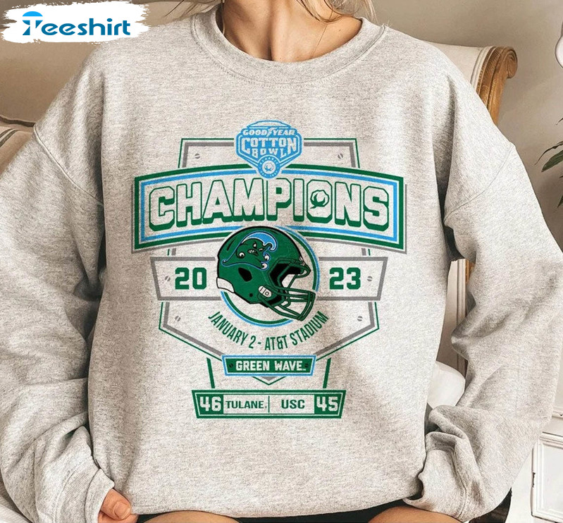 2023 Tulane Cotton Bowl Champions Shirt, Usc Vs Tulane Cotton Bowl Long Sleeve Unisex T-shirt