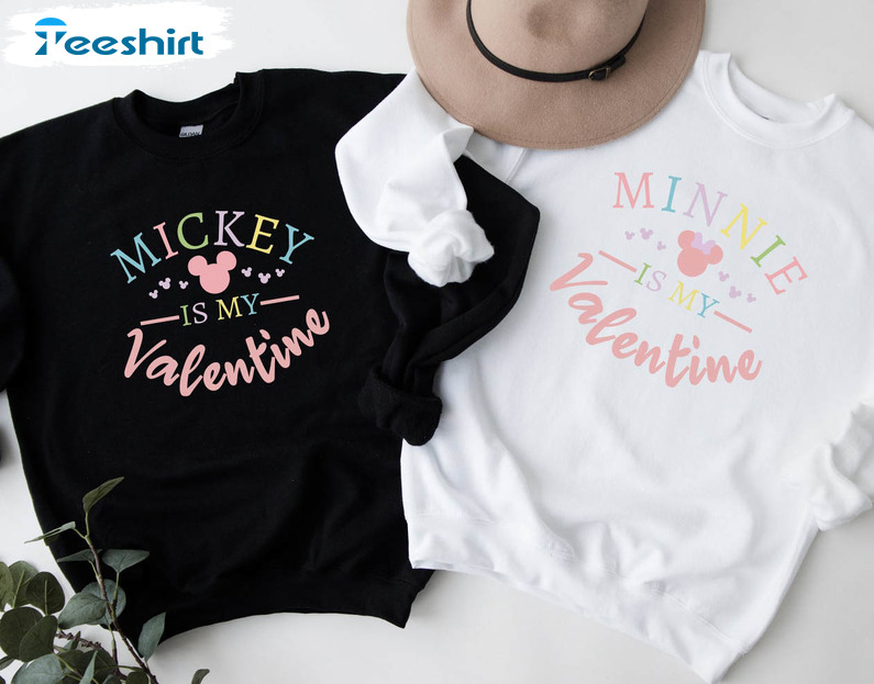 Mickey Is My Valentine Sweatshirt , Disney Trending Long Sleeve Unisex Hoodie