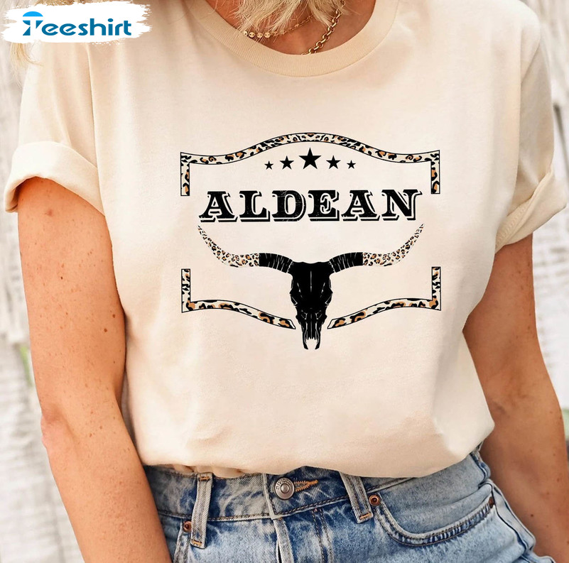 Aldean Country Shirt, Aldean Bull Skull Tee Tops Sweatshirt