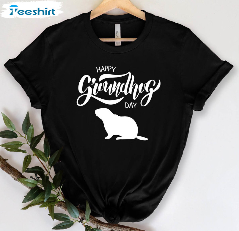 Happy Groundhog Day Vintage Shirt, Animal Lover Sweater Long Sleeve