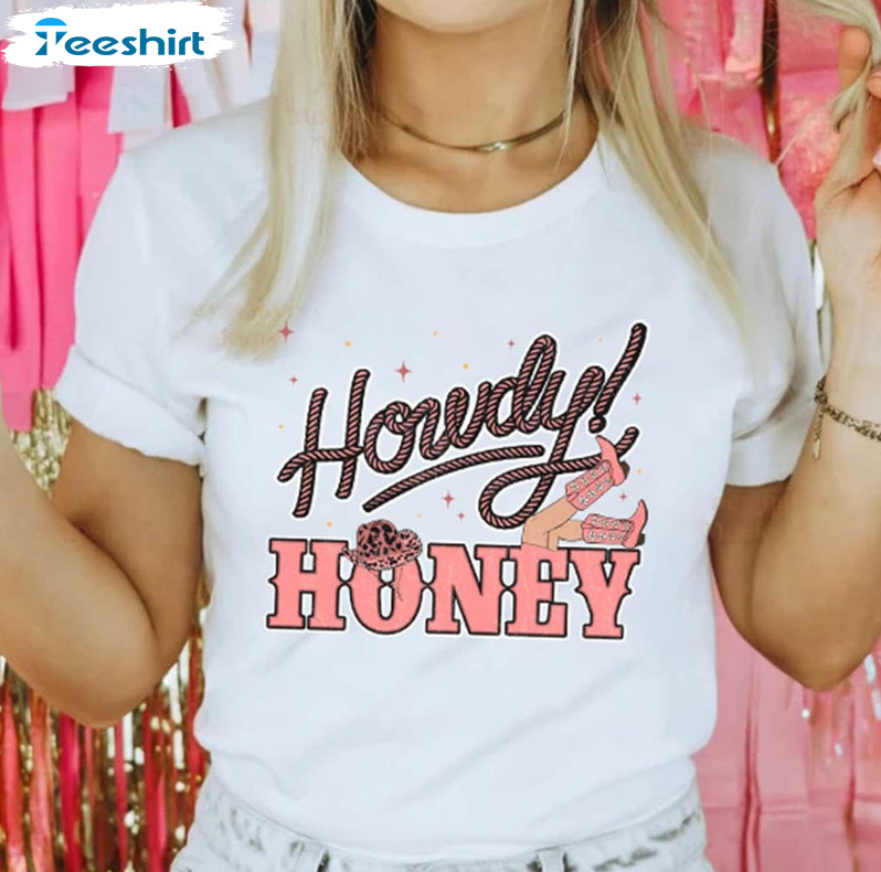 Howdy Honey Valentine Vintage Shirt, Love Trendy Valentines Short Sleeve Hoodie