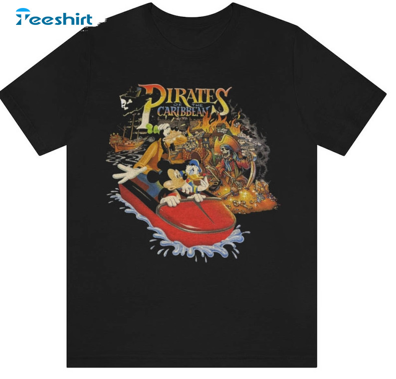 Retro Disney Pirates Comfort Shirt, Pirates Of Caribbean Unisex T-Shirt -  Reallgraphics