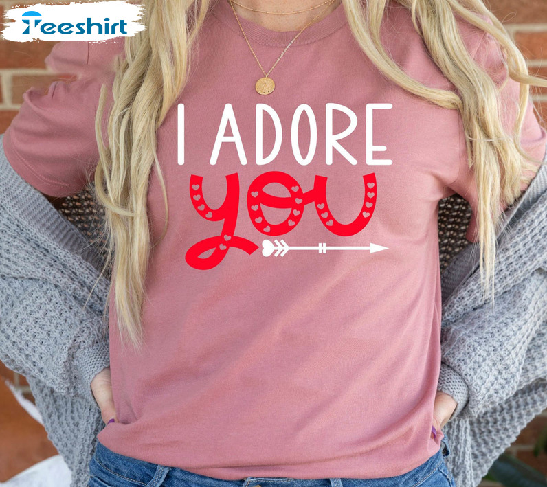 I Adore You Valentine's Shirt, Vintage Tee Tops Unisex T-shirt