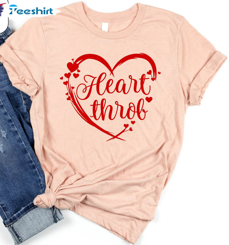 Heart Throb Valentine Shirt, Vintage Unisex T-shirt Tee Tops