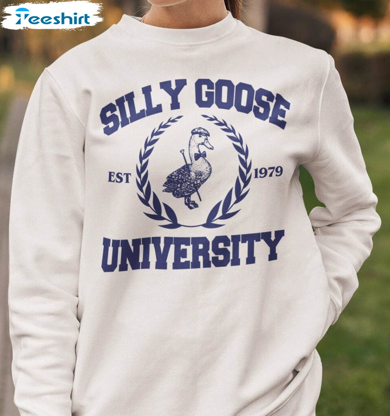 Silly Goose University Trendy Shirt, Silly Goose Academy Tee Tops Unisex Hoodie