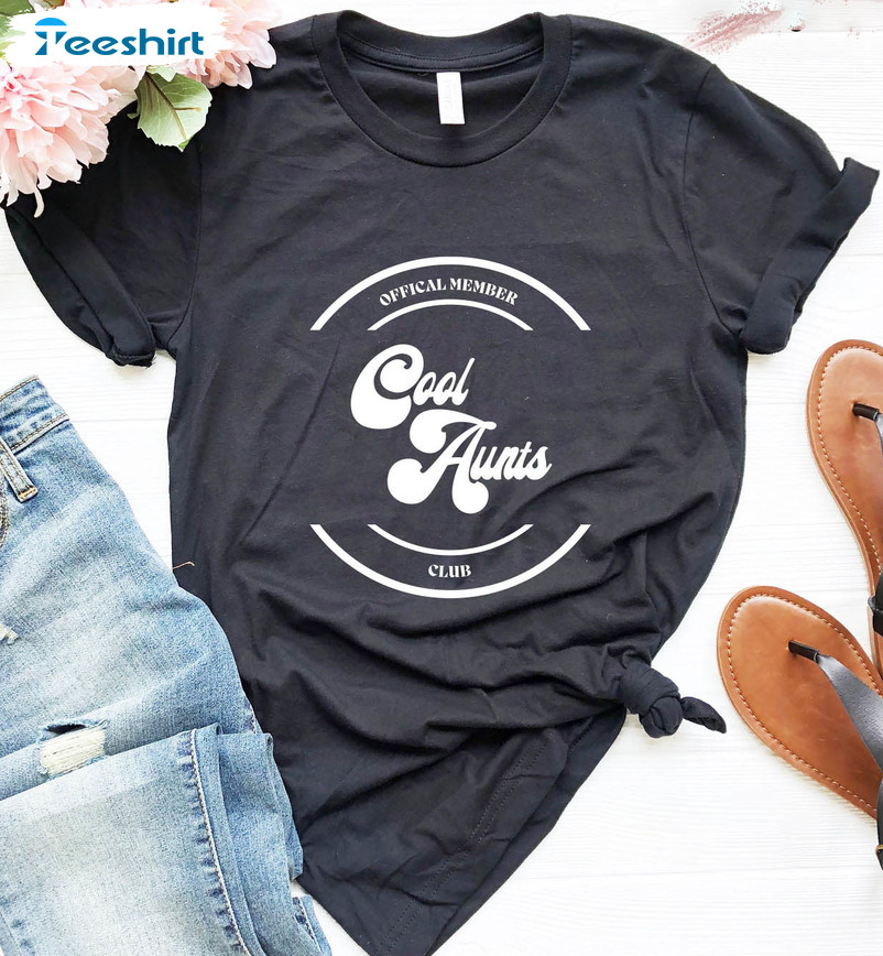 Cool Aunts Club Shirt, Pregnancy Announcement Unisex Hoodie Long Sleeve