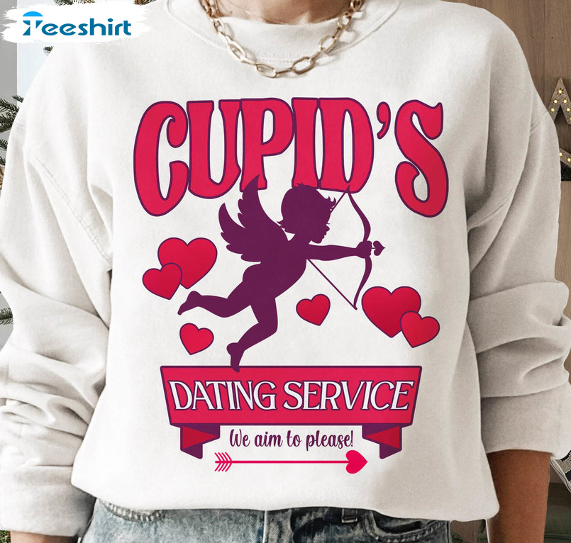 Cupid's Dating Service Funny Shirt, Valentine Cupid Tee Tops Unisex Hoodie