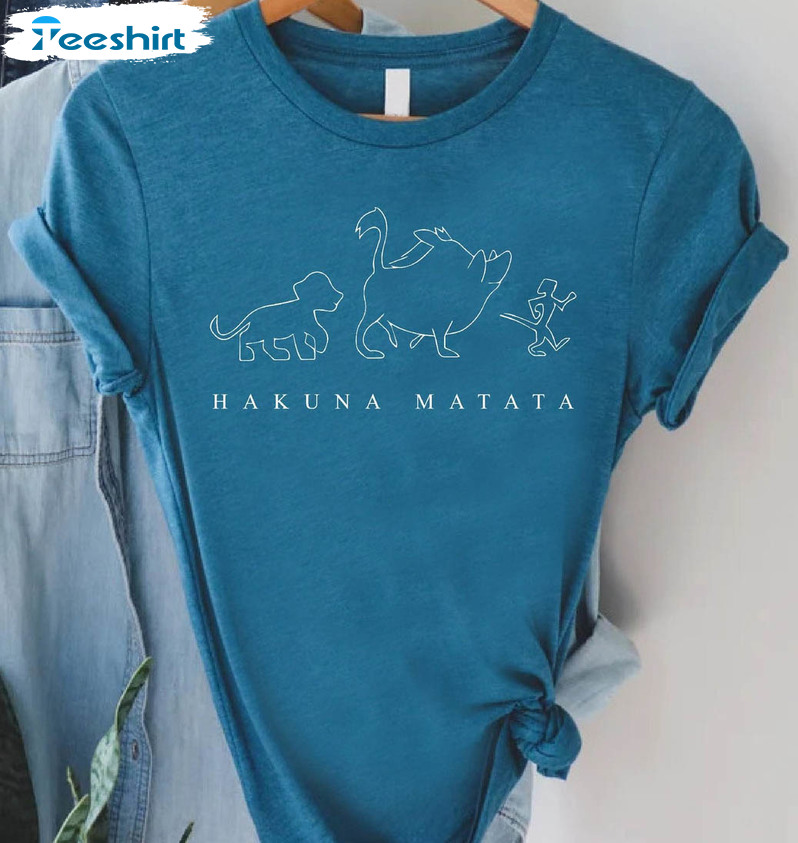 Hakuna Matata Shirt, Lion King Animal Tee Tops Long Sleeve