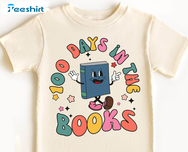 100 Days Of School Funny Shirt, Vintage Unisex T-shirt Short Sleeve