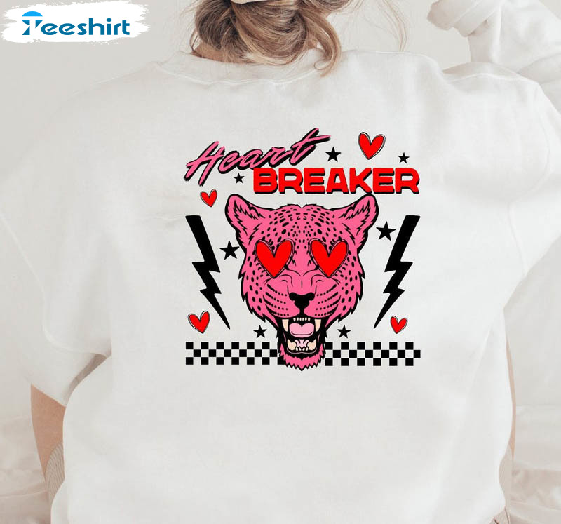 Heartbreaker Trending Shirt, Valentine Tiger Long Sleeve Unisex Hoodie