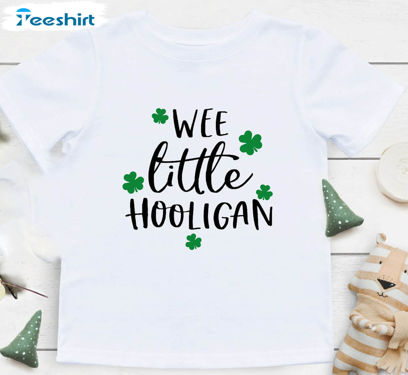 Wee Little Hooligan Shirt, Funny Irish Long Sleeve Unisex Hoodie