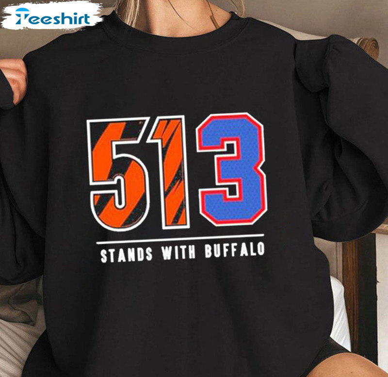 Damar Hamlin 3 Shirt, 513 Stands With Buffalo Damar Hamlin Sweatshirt Long Sleeve