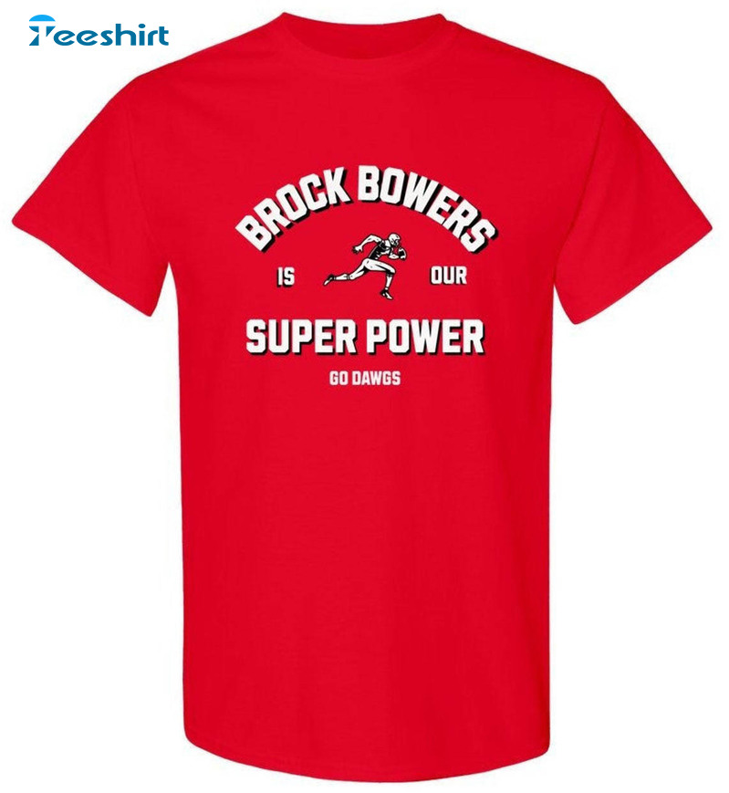 Brock Bowers Super Power Shirt, Georgia Bulldogs Champions Long Sleeve Unisex T-shirt