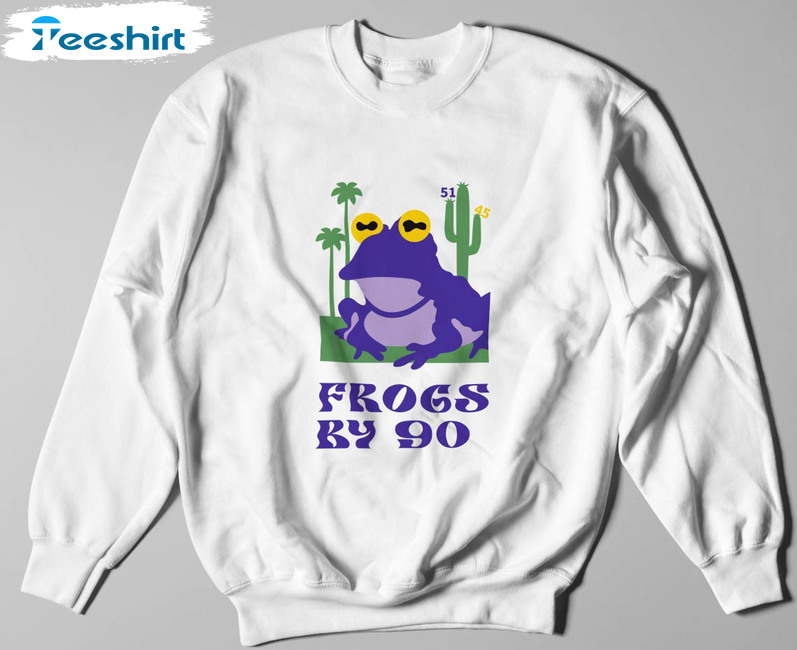 Frogs By 90 Trendy Shirt, Sonny Dykes Frogs Hypnotoad Crewneck Short Sleeve