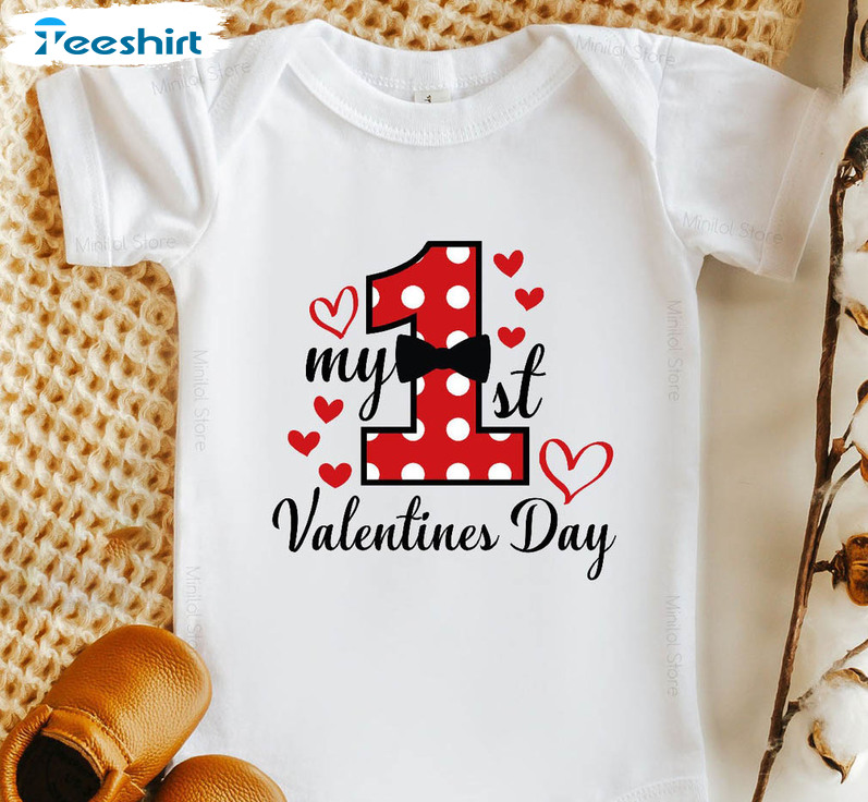 My 1st Valentine's Day Shirt, Valentine Cute Long Sleeve Sweatshirt