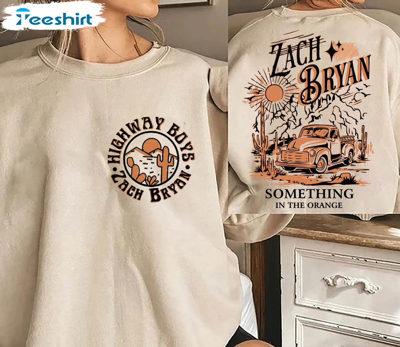 Vintage Zach Bryan Sweatshirt, Something In The Orange Unisex Hoodie Crewneck