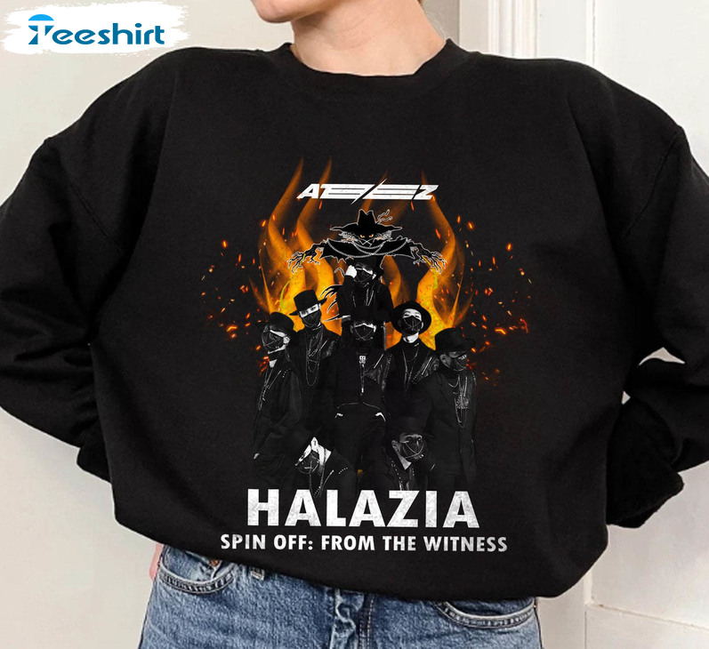 Halazia Ateez Album 2022 Shirt, Ateez The Fellow Ship Break The Wall Unisex T-shirt Long Sleeve