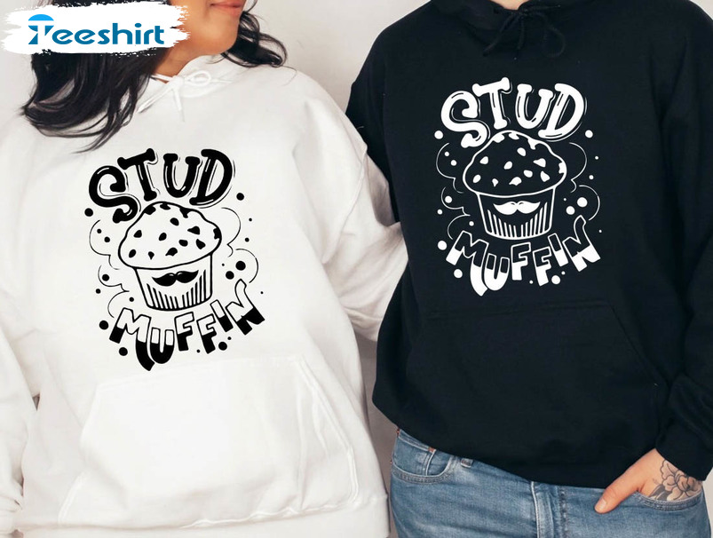 Stud Muffin Sweatshirt, Valentine Vintage Crewneck Unisex T-shirt