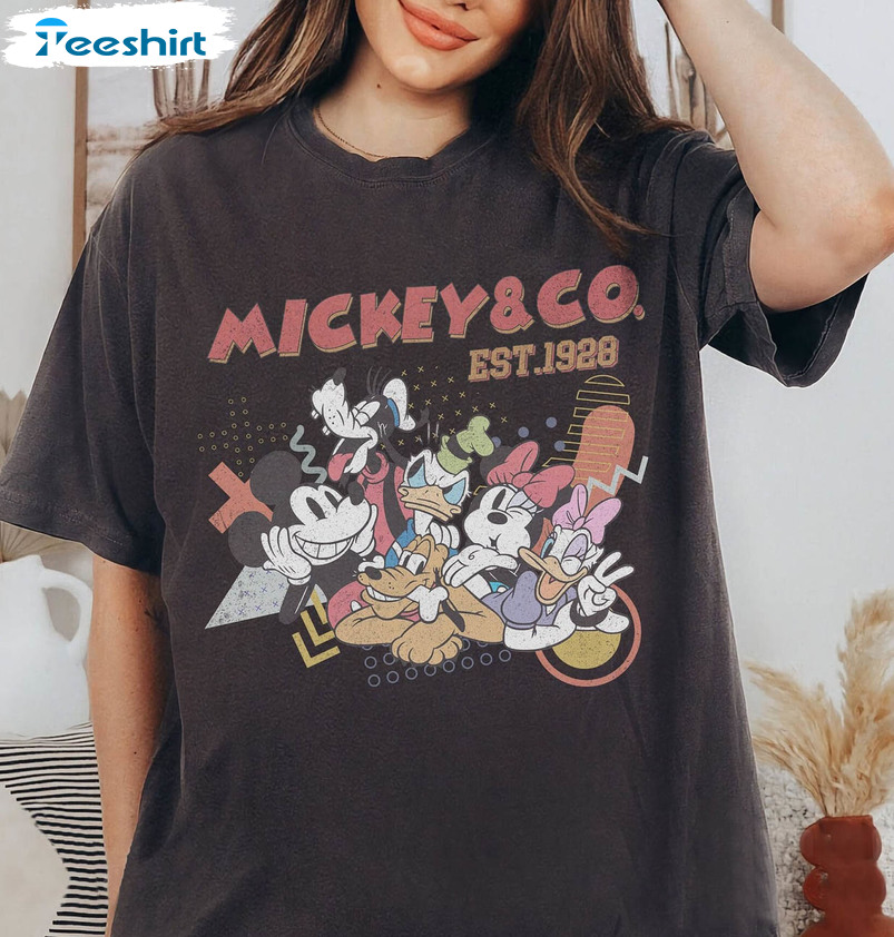 Mickey & Co Est 1928 Valentine Trendy Shirt, Mickey And Friends Sweatshirt Unisex Hoodie