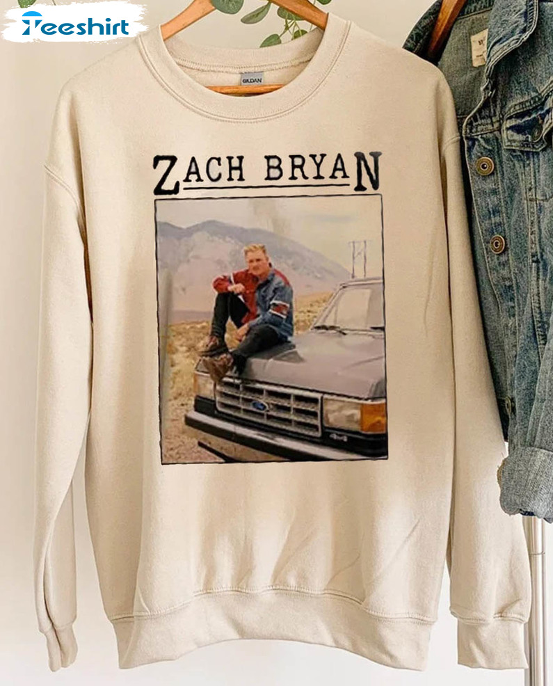 Zach Bryan Shirt, American Heartbreak Tour Crewneck Short Sleeve