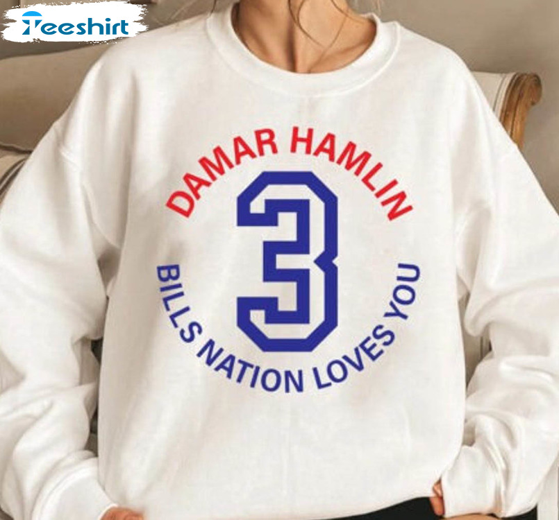 Love For 3 Shirt Pray For Damar Hamlin T-Shirt