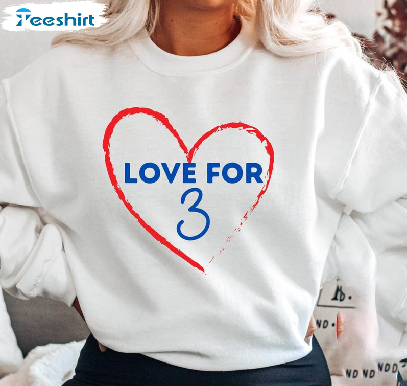 Love for 3 damar hamlin pray for damar hamlin shirt, hoodie