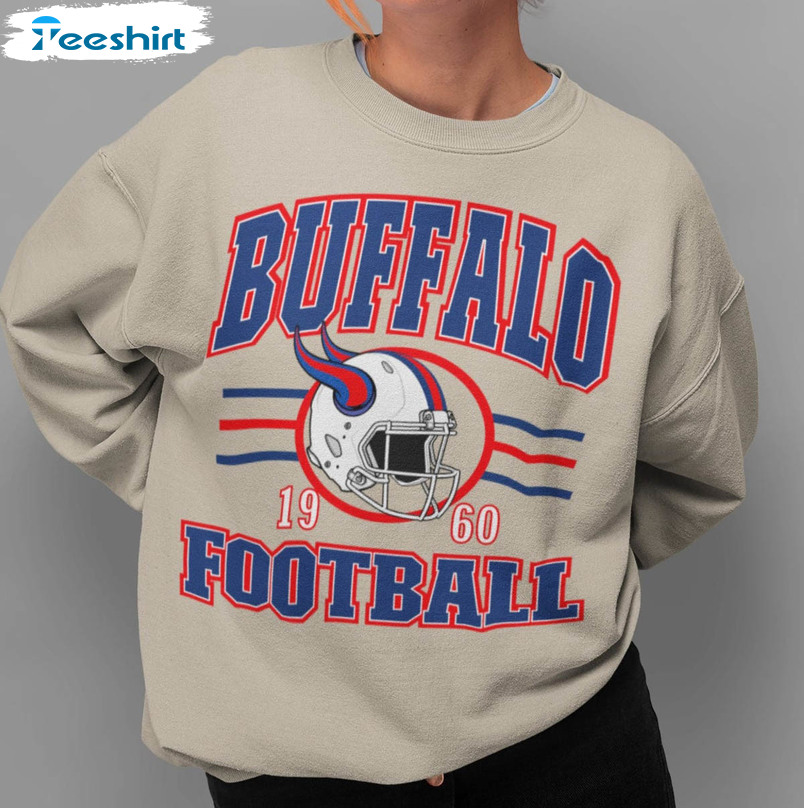 Buffalo Bills 1960 Football Shirt, Vintage Buffalo Bills Short Sleeve Tee Tops
