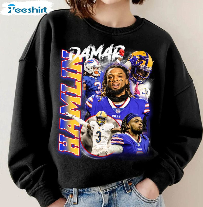 Hamlin Fan Shirt, Love For 3 Support Damar Hamlin TShirt - Bring Your  Ideas, Thoughts And Imaginations Into Reality Today