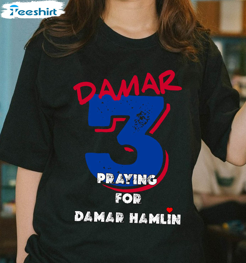 Praying For Damar Hamlin Shirt Love For 3 Vintage - Anynee