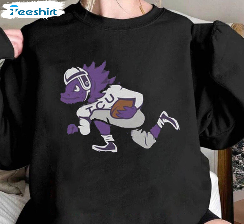 Hypnotoad Frog Football Trendy Shirt, Tcu Mascot Unisex T-shirt Short Sleeve