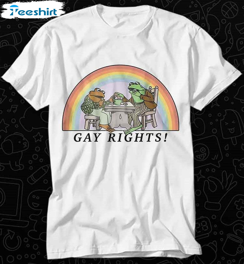 Frog Amp Toad Say Gay Rights Shirt, Lgbt Funny Sweater Short Sleeve