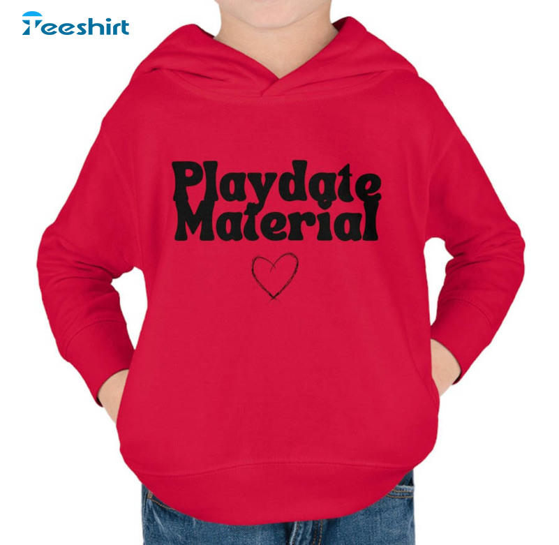 Playdate Material Vintage Shirt, Trending Valentine Unisex T-shirt Short Sleeve