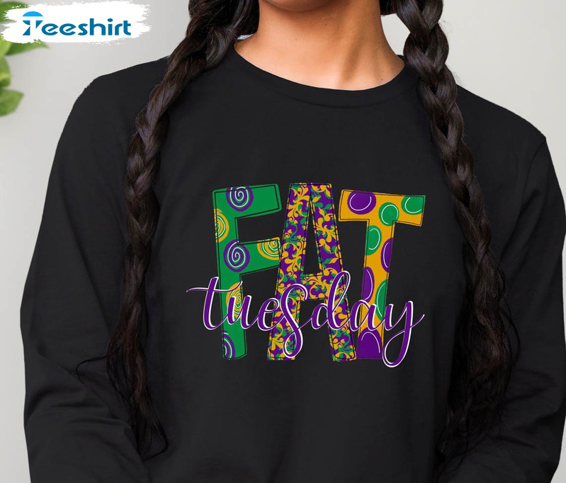 Fat Tuesday Shirt, Mardi Gras Carnival Party Unisex Hoodie Long Sleeve