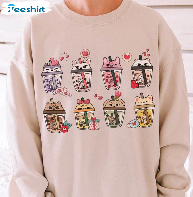 Tray Kids Skzoo Valentine Coffee Shirt, Valentine Unisex Hoodie Sweatshirt