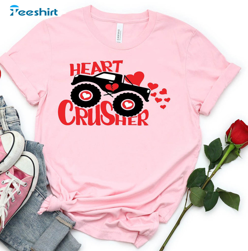 Heart Crusher Valentine Sweatshirt, Trending Unisex T-shirt Crewneck
