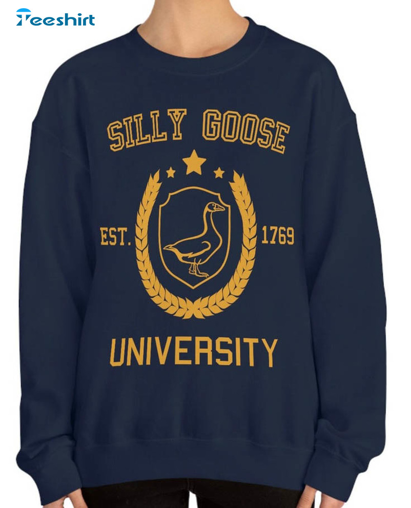 Silly Goose University Shirt, Funny Unisex Hoodie Crewneck