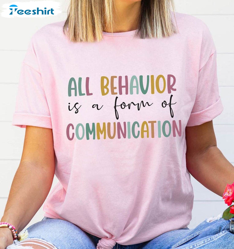 All Behavior Is A Form Of Communication Vintage Tee Tops , Unisex Hoodie