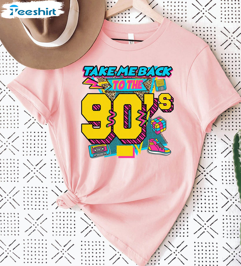 Take Me Back To The 90s Vintage Shirt, Trendy Unisex Hoodie Short Sleeve