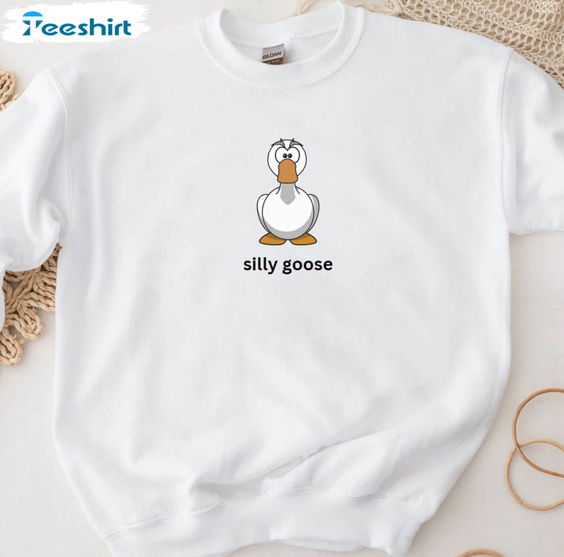 Silly Goose Sweatshirt, Cute Goose Sleeping Unisex T-shirt Long Sleeve