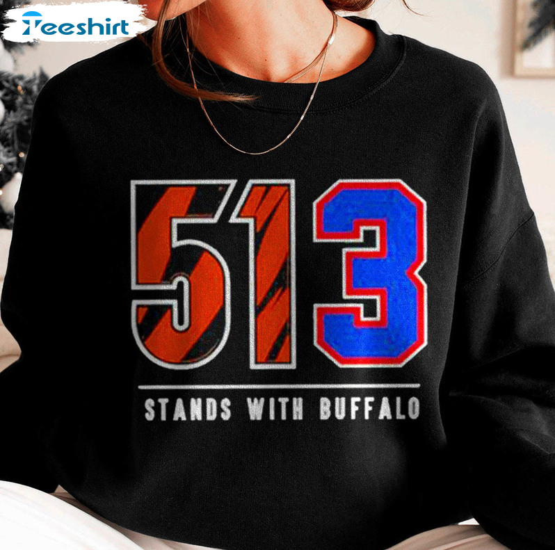 513 Stands With Buffalo Sweatshirt, Pray For Hamlin Short Sleeve Unisex T-shirt