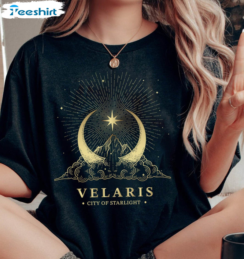 Velaris City Of Starlight Shirt, The Night Court Short Sleeve Unisex Hoodie