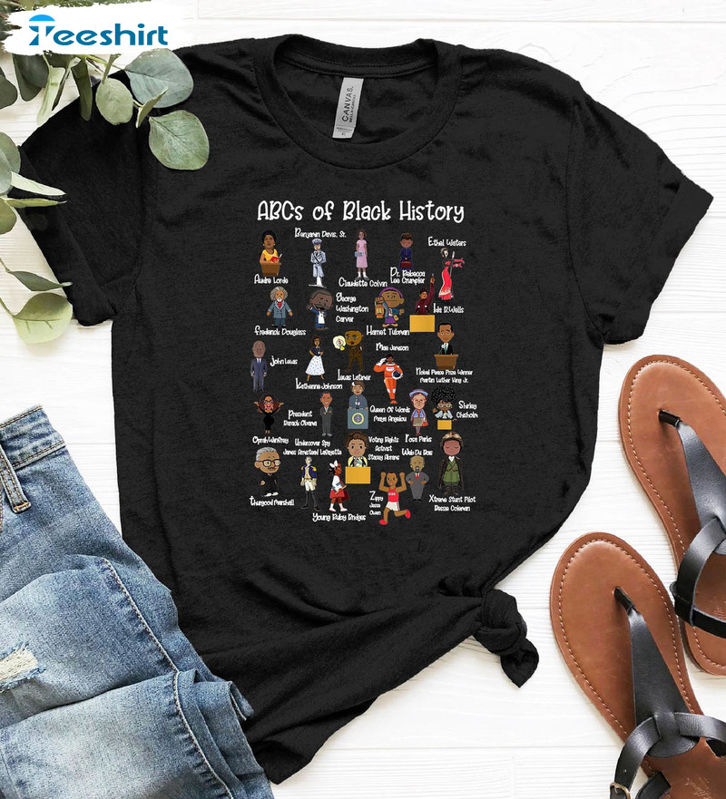 Abcs Of Black History Trendy Shirt, Black Lives Matter Unisex T-shirt Short Sleeve