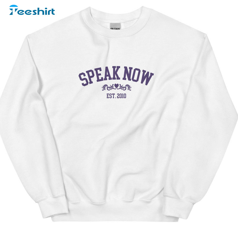 Speak Now EST 2010 Shirt, Reputation Folklore Unisex Hoodie Short Sleeve